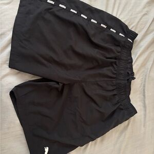Puma Black Shorts with White Logo Tape